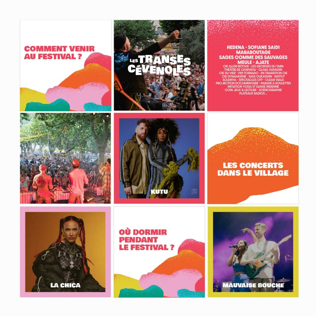 POSTS INSTAGRAM DU FESTIVAL DES TRANSES CÉVENOLES